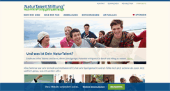 Desktop Screenshot of naturtalent-stiftung.de