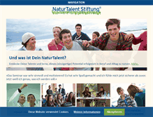Tablet Screenshot of naturtalent-stiftung.de